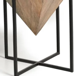 Wohnen Designermöbel|Telefontische*Wohnzimmertisch mit Holzkorpus - umgedrehte Pyramide - Selavia