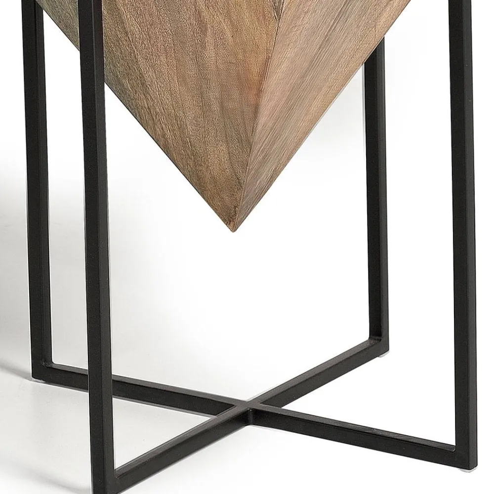 Wohnen Designermöbel|Telefontische*Wohnzimmertisch mit Holzkorpus - umgedrehte Pyramide - Selavia