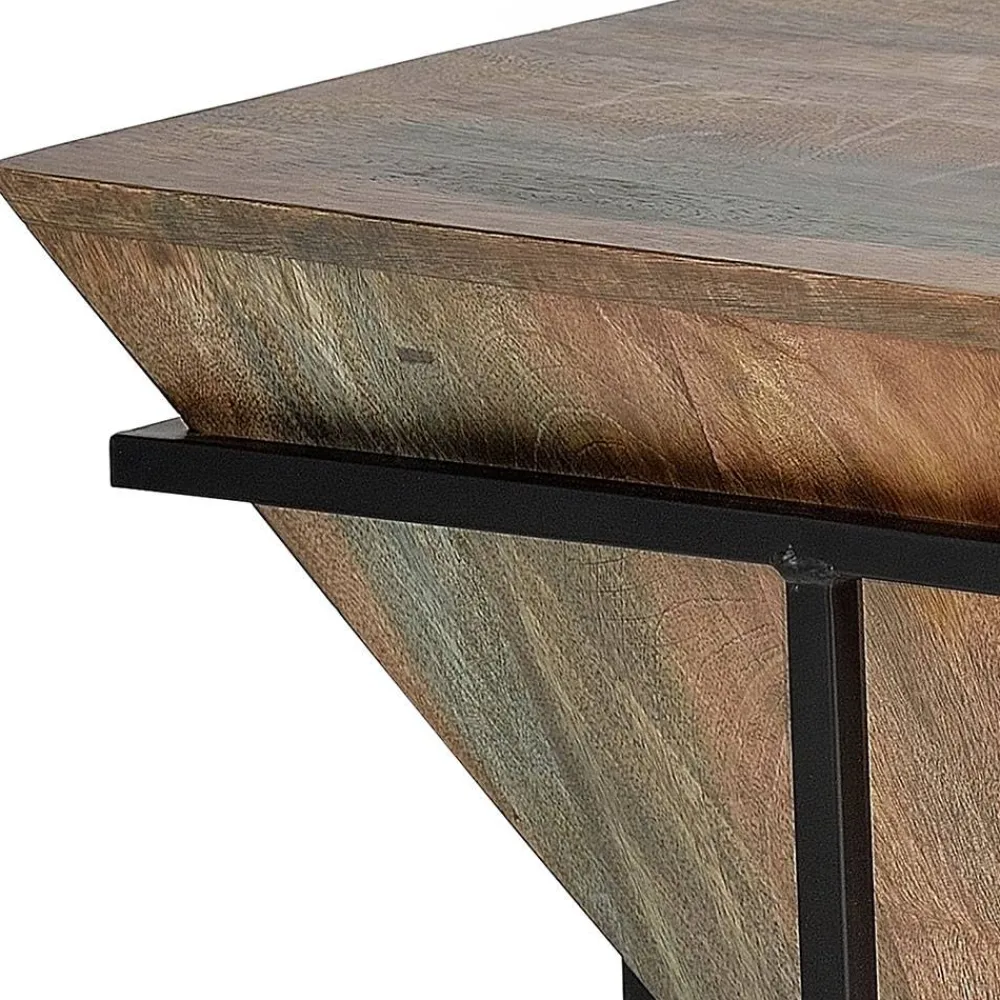 Wohnen Designermöbel|Telefontische*Wohnzimmertisch mit Holzkorpus - umgedrehte Pyramide - Selavia