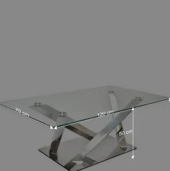 Wohnen Wohnzimmertisch mit Mikado Fußgestell - Tudan