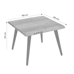 Wohnen Loft Möbel|Industrial Möbel*Wohnzimmertisch mit Natur-Baumkante - Filmau