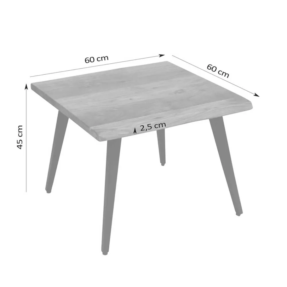 Wohnen Loft Möbel|Industrial Möbel*Wohnzimmertisch mit Natur-Baumkante - Filmau