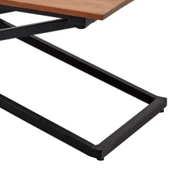 Wohnen Schwarze Möbel|Naturholzmöbel*Wohnzimmertisch mit zwei Tabletts - Mailiona