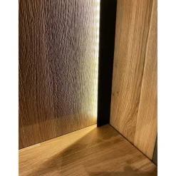 Wohnen Wohnzimmervitrine aus Asteiche Massivholz - Clenza