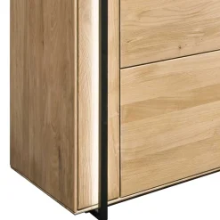 Wohnen Wohnzimmervitrine aus Asteiche Massivholz - Clenza