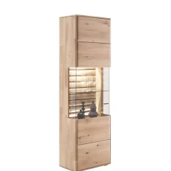 Wohnen Wohnzimmervitrine in Asteiche Hell - Azzurian