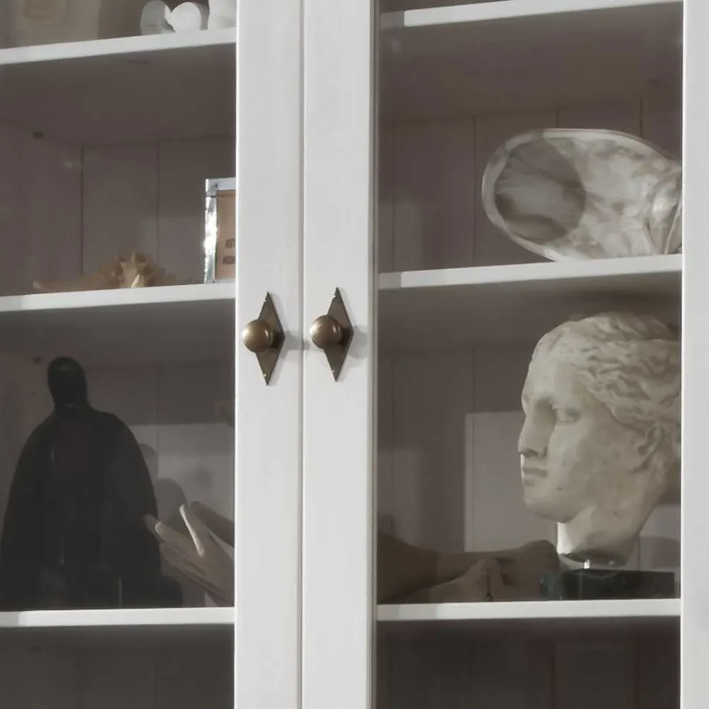 Wohnen Wohnzimmervitrine Satumare in Weiß