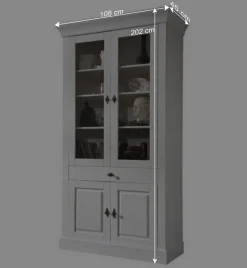 Wohnen Wohnzimmervitrine Satumare in Weiß