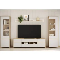 Wohnen Wohnzimmer-Wohnwand Set - Ovidio (vierteilig)