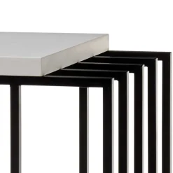 Wohnen Telefontische*40x35 Anstelltisch in Weiß Schwarz - Hortenza