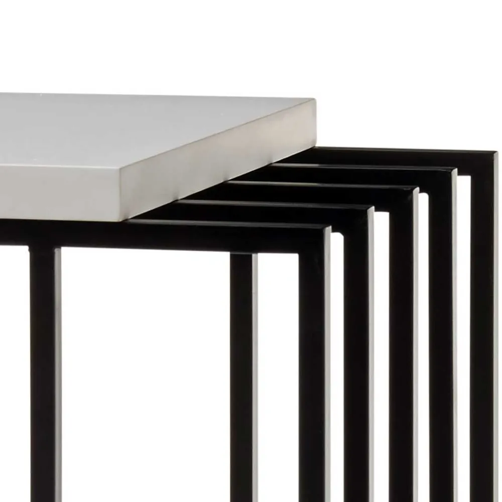 Wohnen Telefontische*40x35 Anstelltisch in Weiß Schwarz - Hortenza