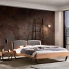 Wohnen Graue Möbel|Naturholzmöbel*140x200 Bett aus Wildeiche mit Kufen - Maria