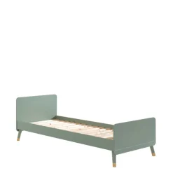 Wohnen 90x200 Bett in Oliv Grün & Gold - Genn