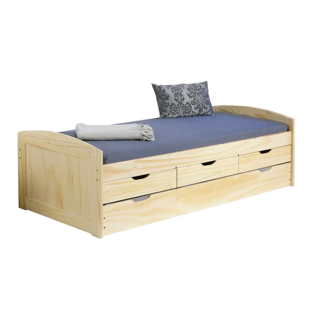 Wohnen 90x200 Bett mit Ausziehbett & Schubladen - Alejandro