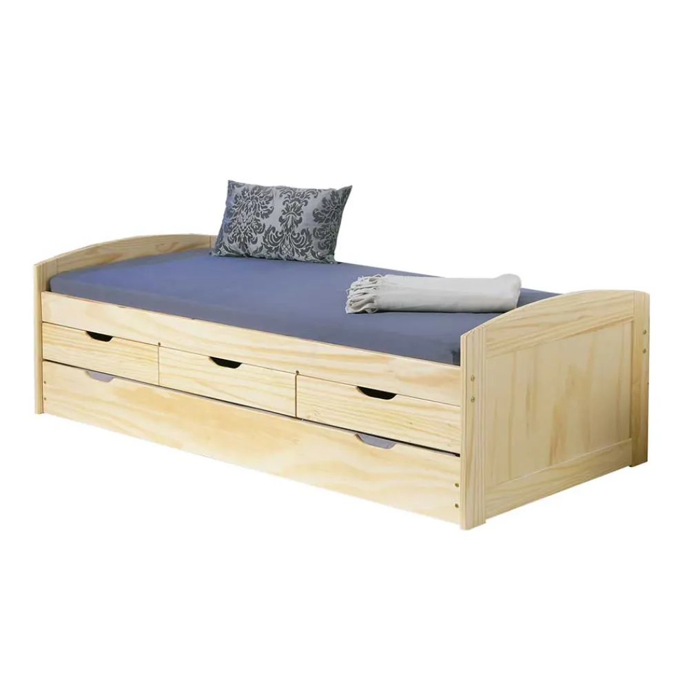 Wohnen 90x200 Bett mit Ausziehbett & Schubladen - Alejandro