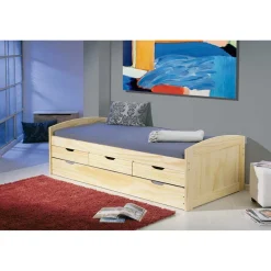 Wohnen 90x200 Bett mit Ausziehbett & Schubladen - Alejandro