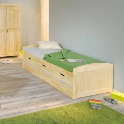 Wohnen 90x200 Bett mit Ausziehbett & Schubladen - Alejandro