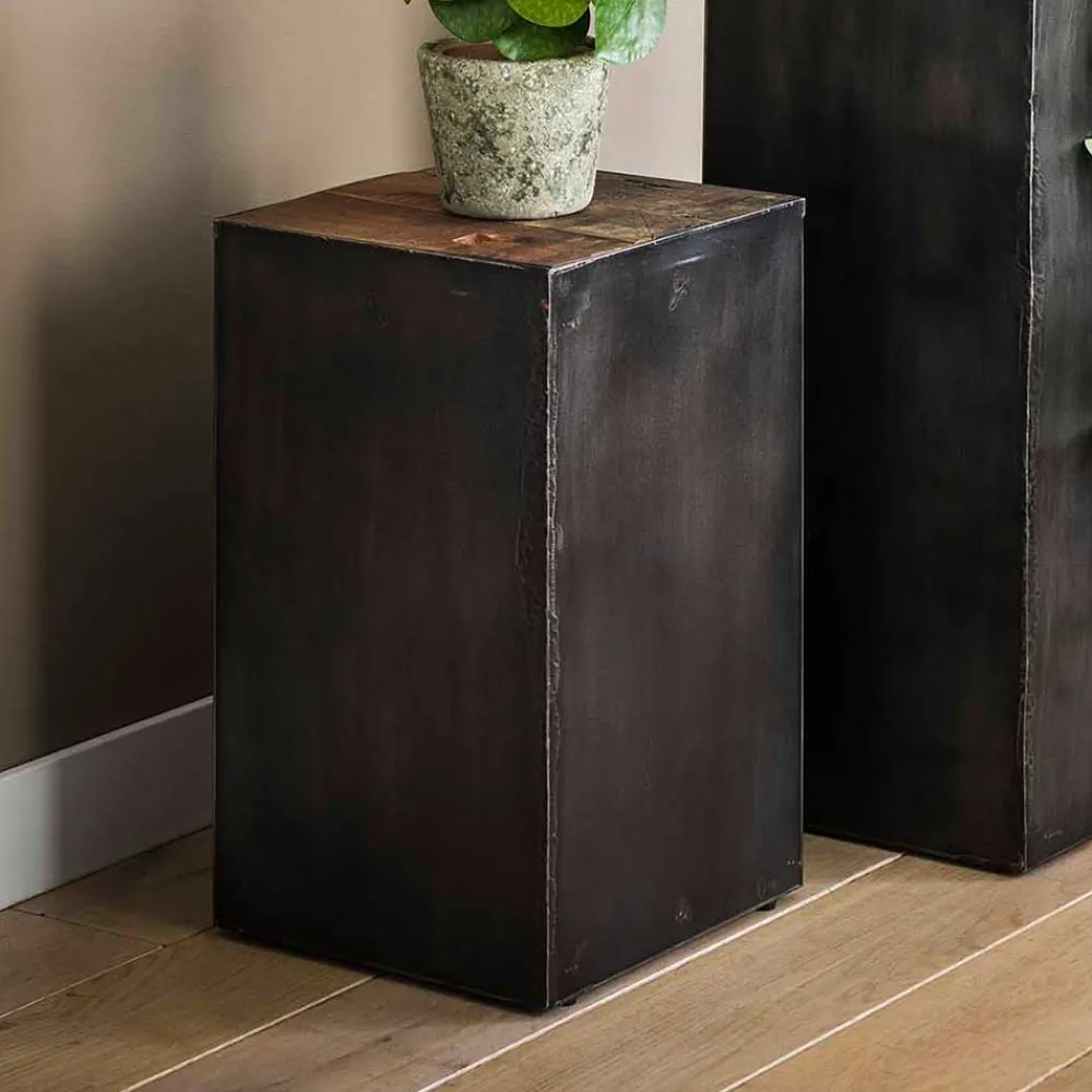 Wohnen 30x30 Blumenständer aus Hartholz & Metall - Marlo