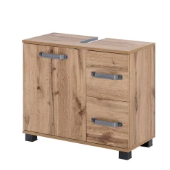 Wohnen 65x59 cm Becken-Unterschrank in Holz Optik - Iskro