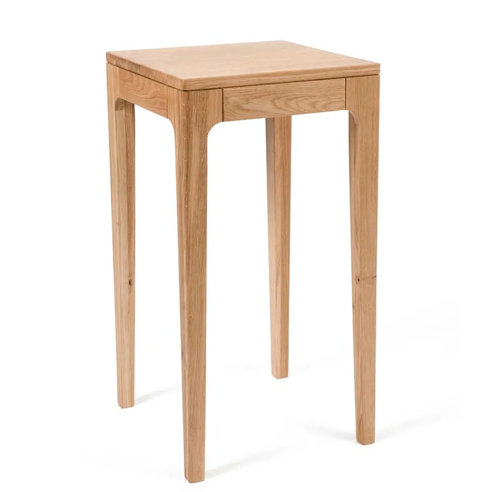 Wohnen Telefontische*40x40 cm Beistelltisch aus Massivholz mit 80 cm Höhe - Asticia