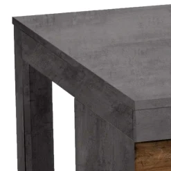 Wohnen Graue Möbel|Küchentische*80x80 cm Couchtisch in Beton Optik & Antik Holz NB - Imlory