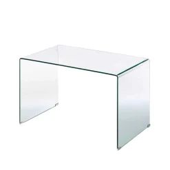 Wohnen 125x70 cm Design Schreibtisch aus Glas - Fire