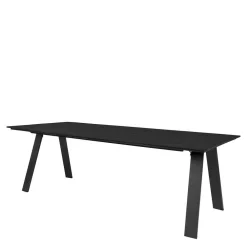 Wohnen Metall-Gartenmöbel*220x100 cm Designer Gartentisch in Schwarz - Lavagna