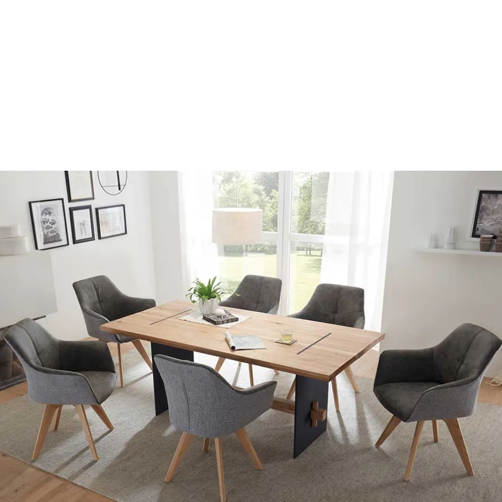 Wohnen Küchen-Essgruppen|Esszimmer Komplett*180x90 cm Esstisch & Tischsessel - Khawala (siebenteilig)