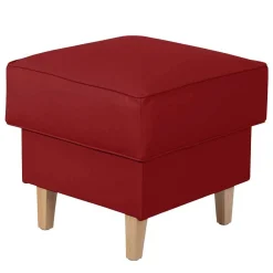 Wohnen 53x53 cm Kunstlederhocker in Rot - Durango