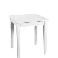 Wohnen 45x45 cm Landhaus Beistelltisch in Weiß - Leida