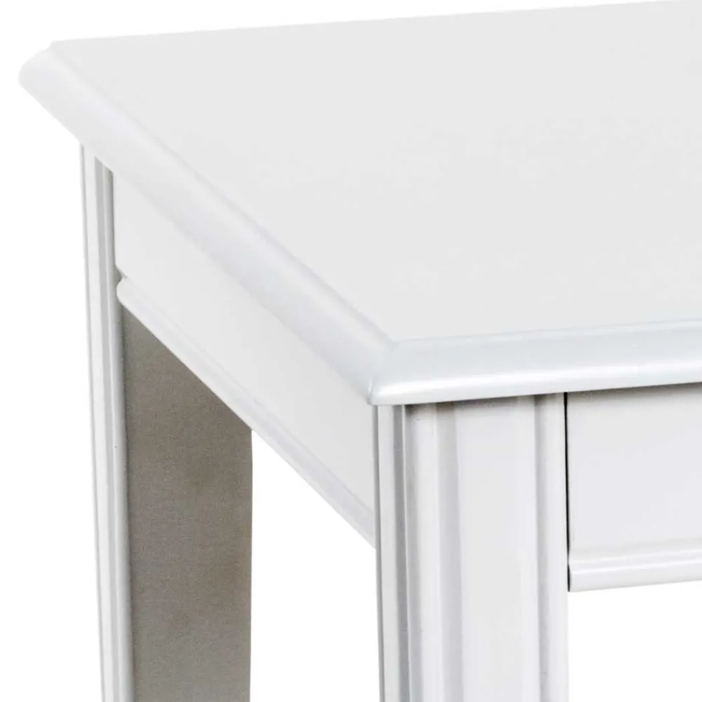 Wohnen 45x45 cm Landhaus Beistelltisch in Weiß - Leida