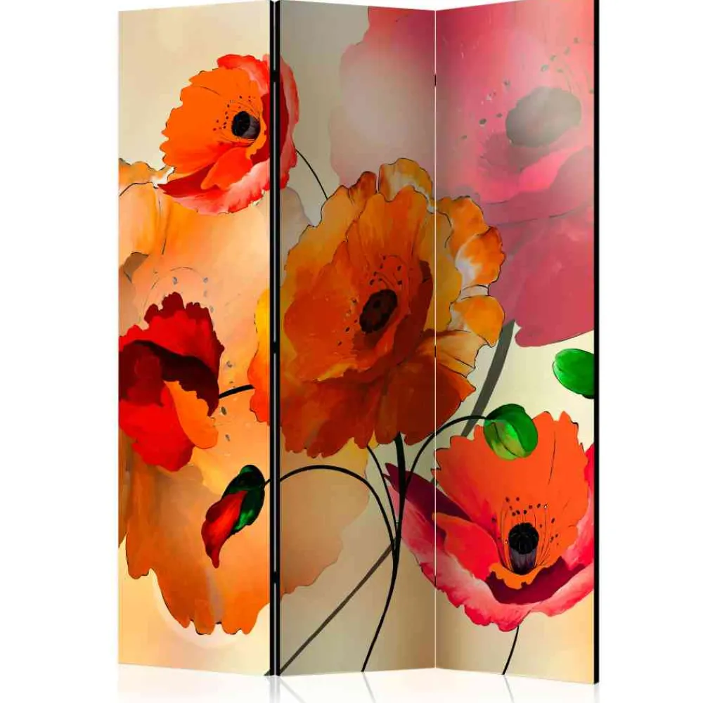 Wohnen 135x172 cm Paravent in Rot Orange - Hasting