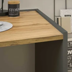 Wohnen 143x63 cm Schreibtisch in Wildeiche Optik & Anthrazit - Ahilav