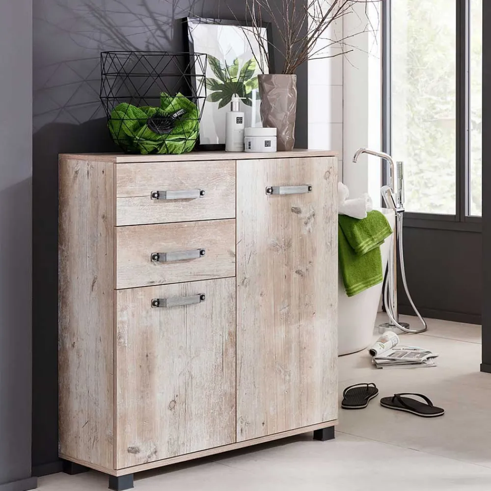 Wohnen Flurkommoden*81x95 cm Touchwood Kommode in Eiche Grau - Mosnito