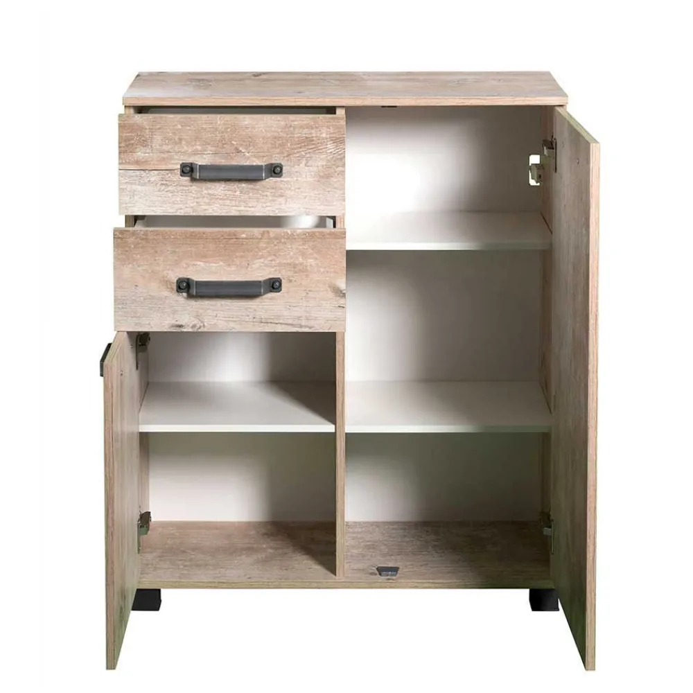 Wohnen Flurkommoden*81x95 cm Touchwood Kommode in Eiche Grau - Mosnito