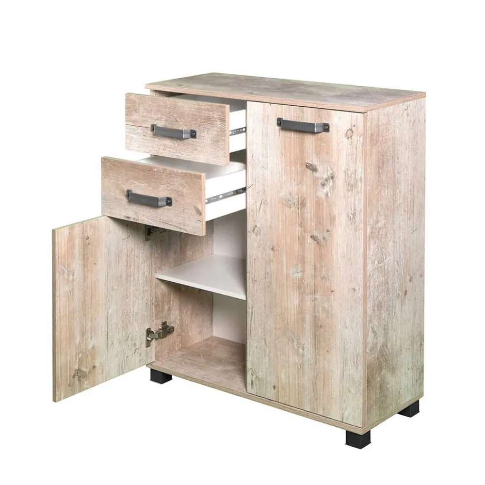 Wohnen Flurkommoden*81x95 cm Touchwood Kommode in Eiche Grau - Mosnito