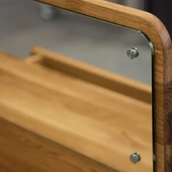 Wohnen Glasmöbel|Retro Möbel*110x45 cm Wildeiche Schminktisch mit Schublade - Hardus