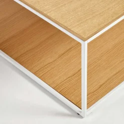 Wohnen 80x80 Couchtisch mit Bodenplatte in Eiche - Bosso