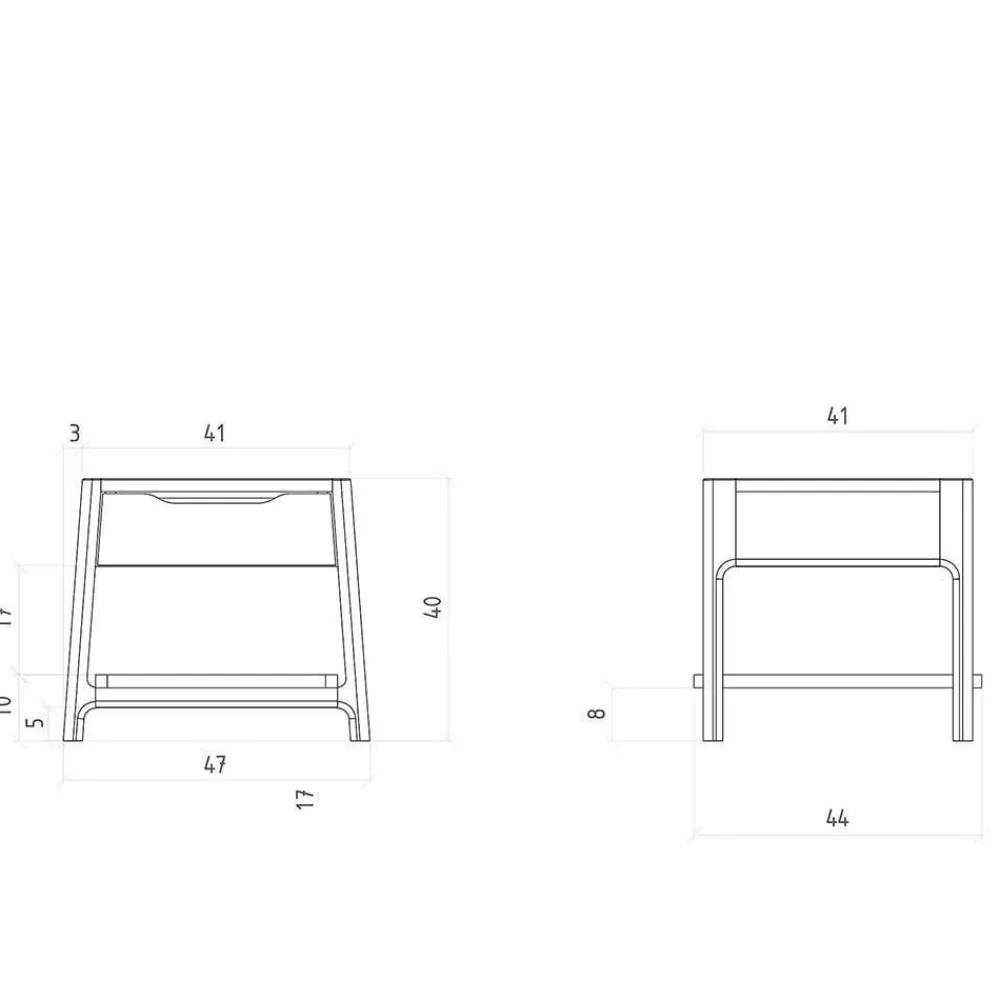 Wohnen 140x200 Designbett aus Wildeiche - Puwa