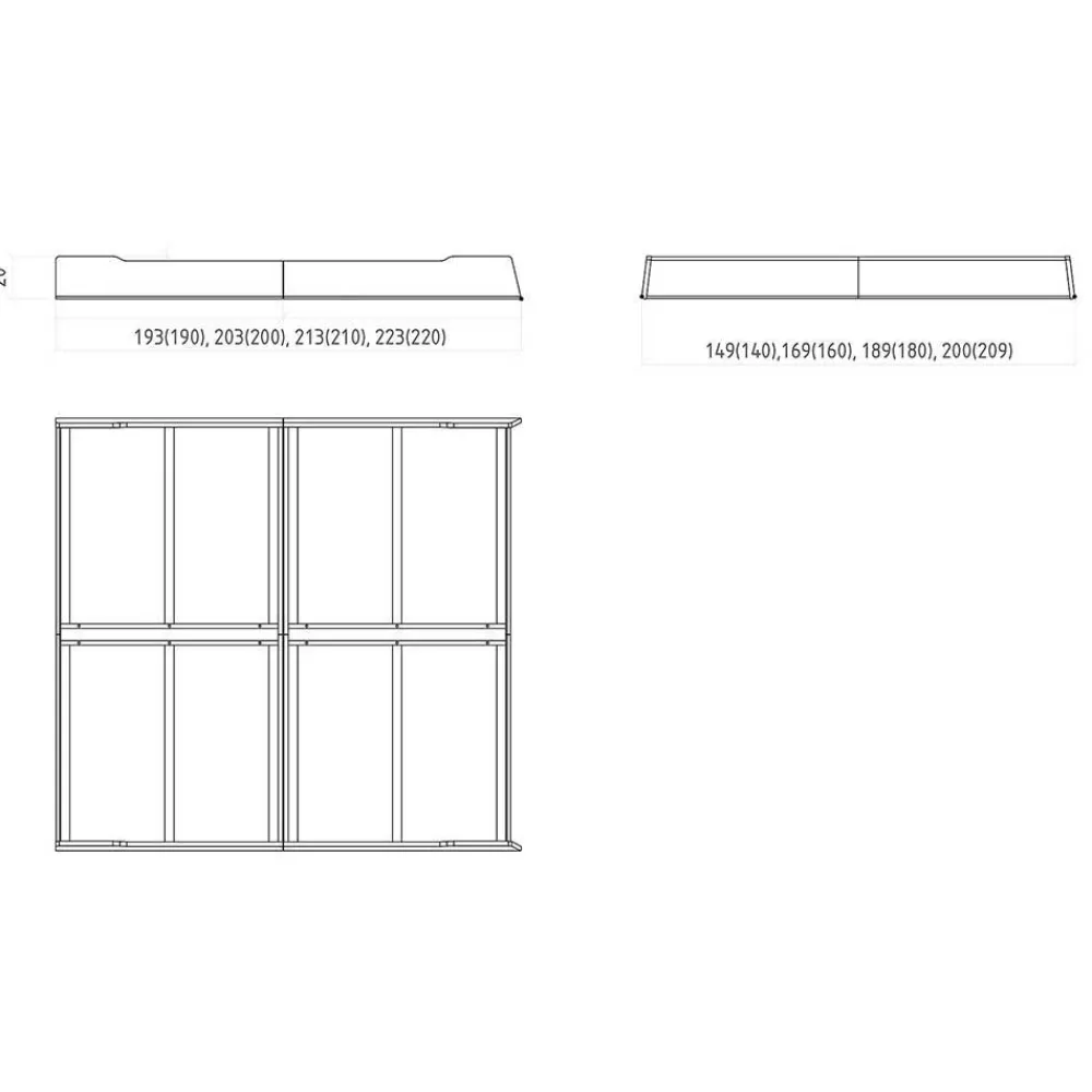 Wohnen 140x200 Designbett aus Wildeiche - Puwa