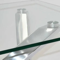 Wohnen 160x90 Esszimmer Glastisch mit Mikado Fußgestell - Tyres