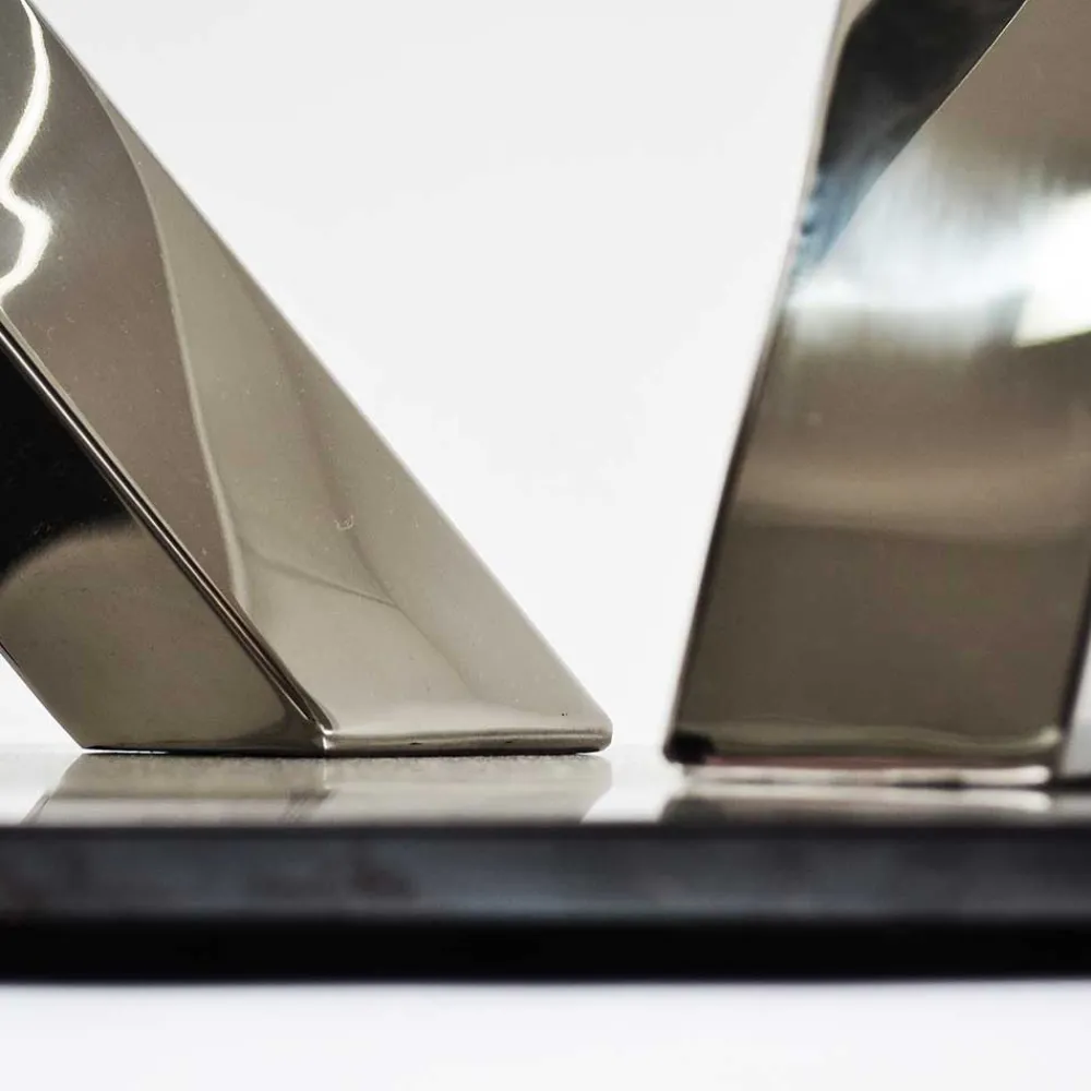 Wohnen 160x90 Esszimmer Glastisch mit Mikado Fußgestell - Tyres