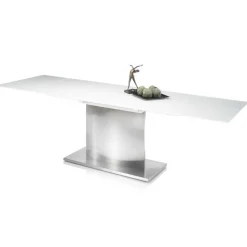 Wohnen Graue Möbel|Weiße Möbel*260x90 Esszimmer Glastisch mit Säulengestell - Anin