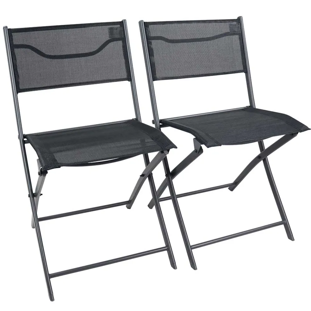 Wohnen Balkonmöbel|Terrassenmöbel*80x55 Gartentisch & Klappstühle Set - Xenata (dreiteilig)