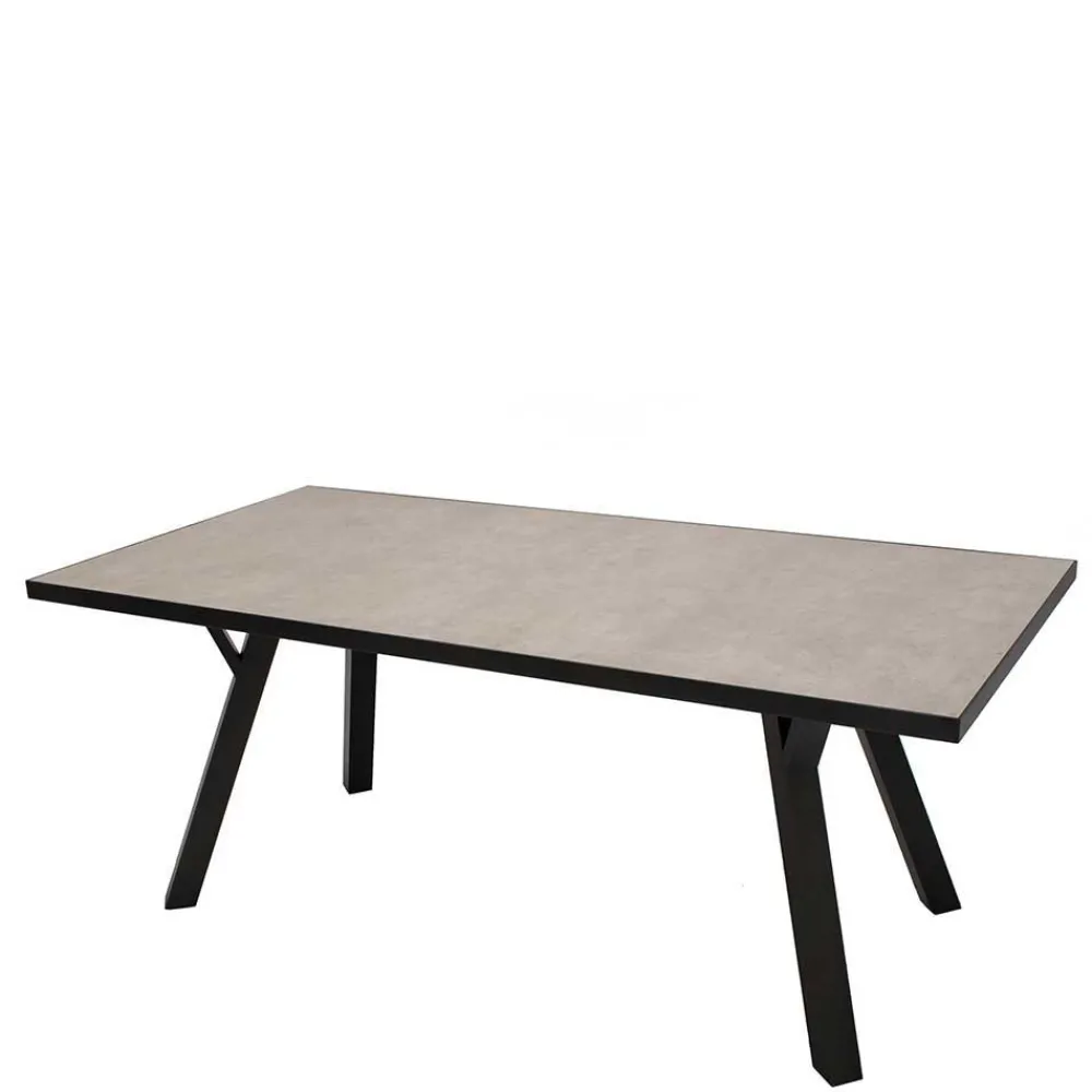 Wohnen Metall-Gartenmöbel|Gartentische*180x90 Gartentisch in Hellgrau & Dunkelgrau - Vojeco