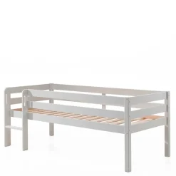 Kinder Wohnen 90x200 Hochbett in Weiß - 83 cm hoch - Renema