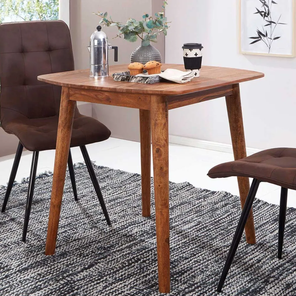 Wohnen Retro Möbel*80x80 Holz Küchentisch quadratisch - Japaneso