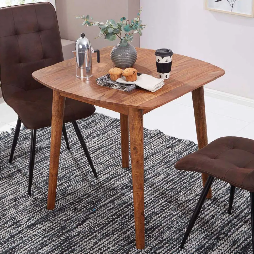 Wohnen Retro Möbel*80x80 Holz Küchentisch quadratisch - Japaneso