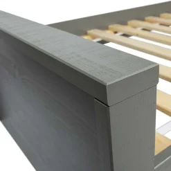 Wohnen Jugendbetten*90x200 Holzbett in Grau aus Kiefer - Firgetta