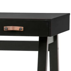 Wohnen Massivholzmöbel|Jugendzimmertische*140x62 Kiefernholz Schreibtisch in Schwarz - Ilvessino